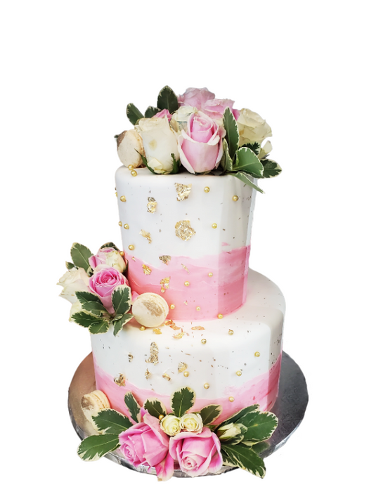 Pink and White Roses