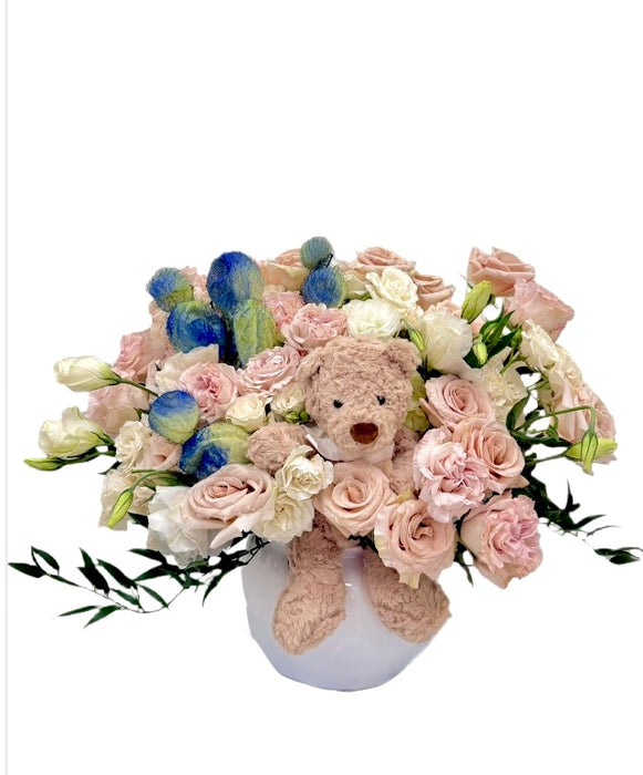 Teddy Bear Flower Arrangement