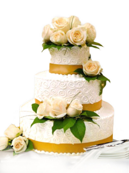 Icing Swirls Wedding Cake