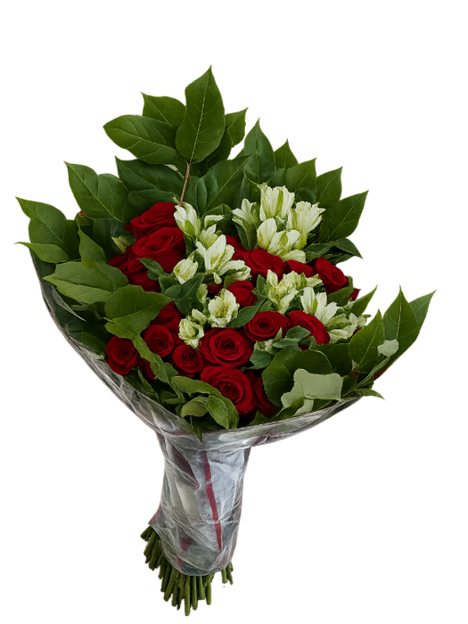 Red and White Flower Bouquet