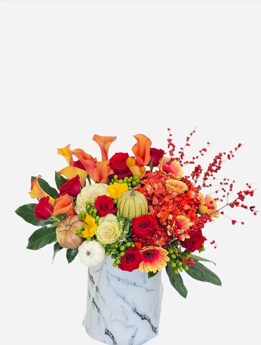 Fall Box Flower Arrangement