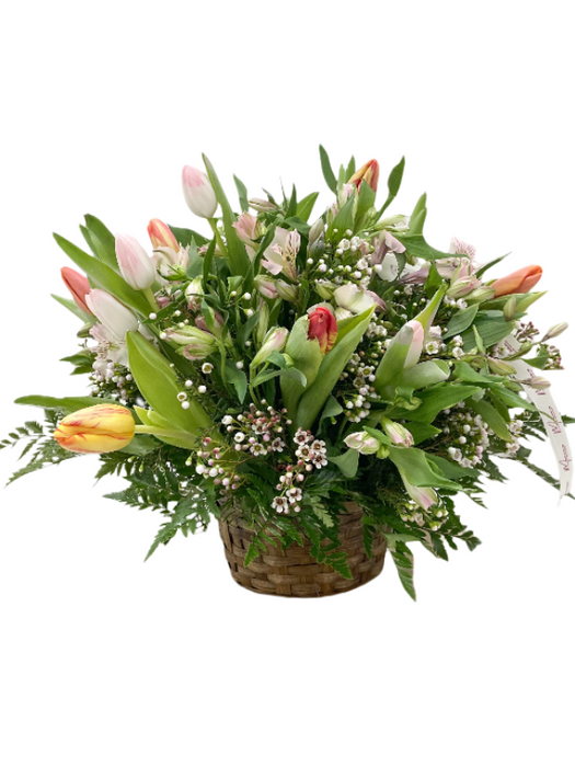 Spring Basket Flower Arrangement