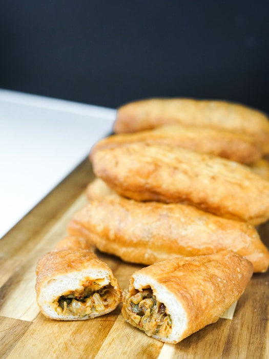 Cabbage Pirozhki (stuffed fried dough)