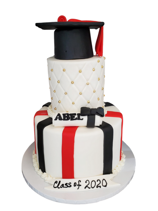 Red Ribbon Graduation cake