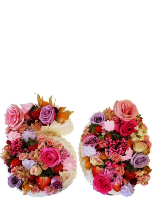 Number Flower Cake
