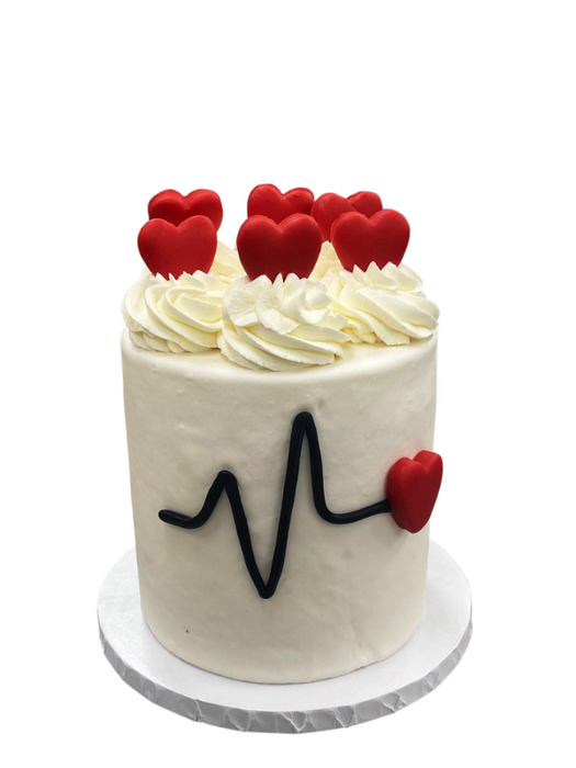 Valentine's Heartbeat Cake  6"