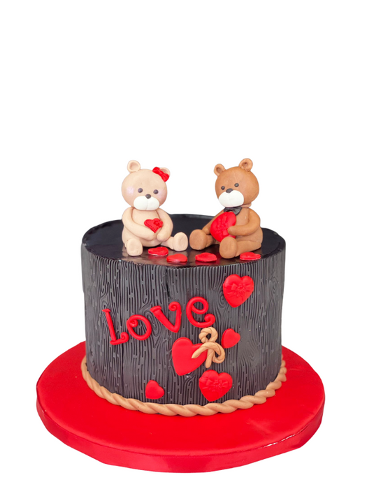 Valentine's Teddy Bears Cake
