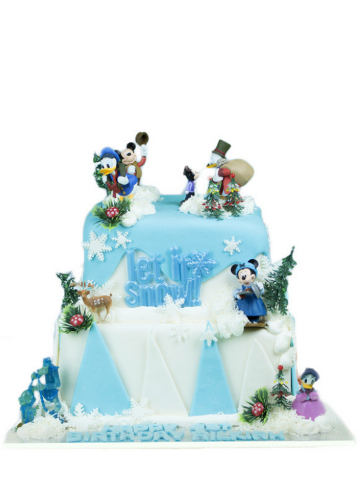 Kids Cake Frozen And Mickey Mouse