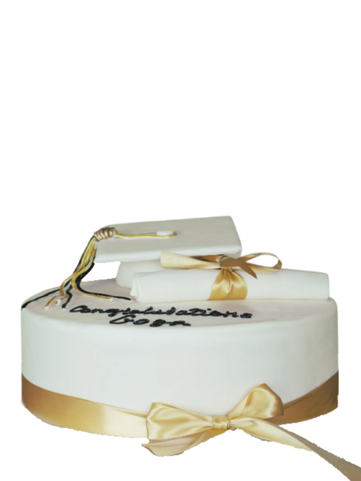 Gold Graduation cake