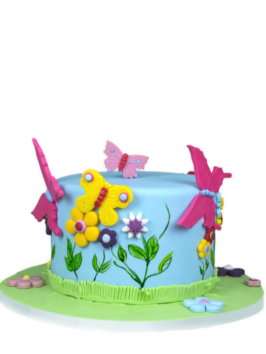 Kids Cake Pink Butterfly