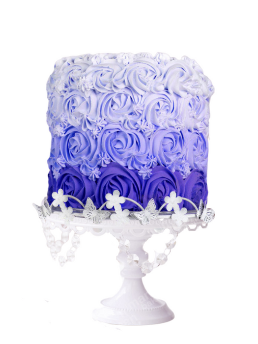 Purple Swirls Wedding Cake