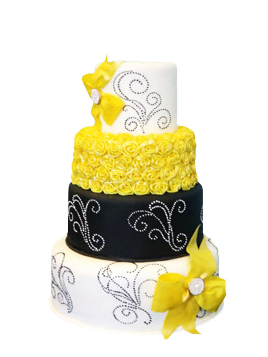 Wedding Cake Black and White