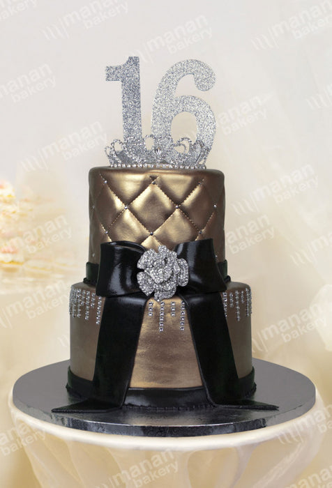 Birthday Cake Gold Sweet Sixteen